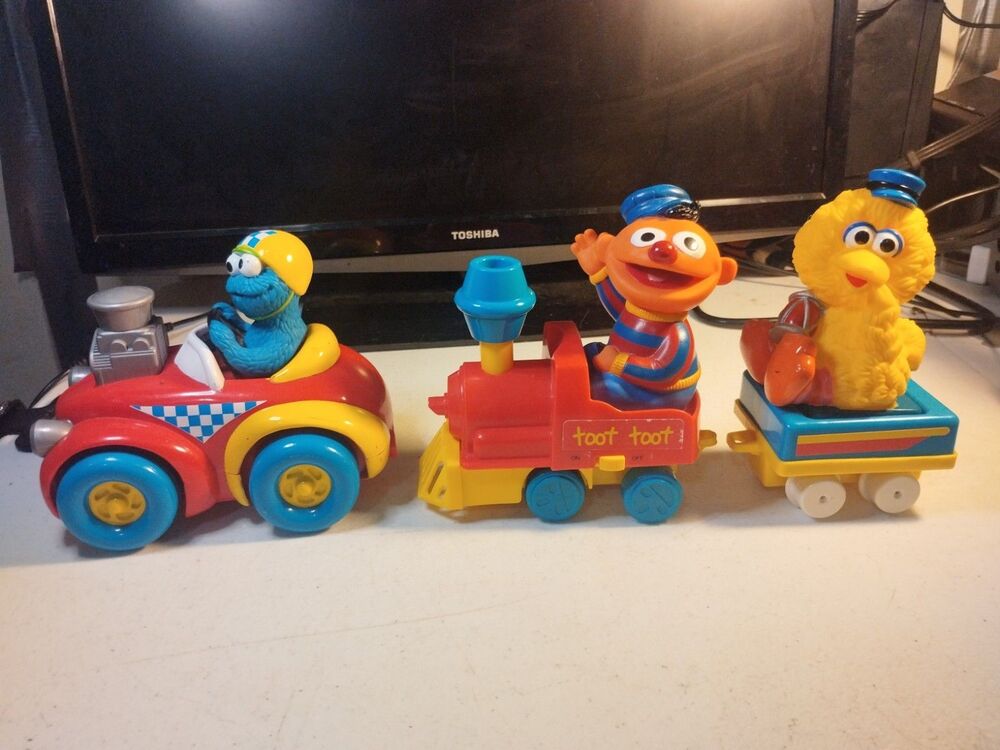Vintage 1990's Tyco Sesame Street Vehicle Lot Of 3